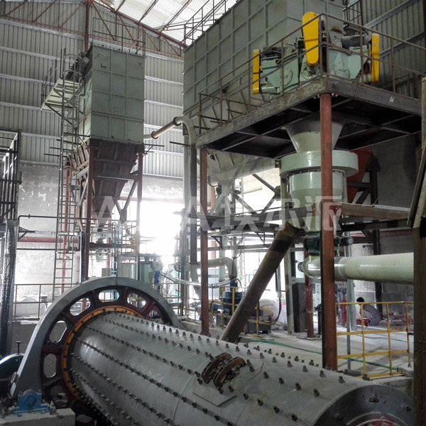 中亞某國碳酸鈣球磨分級生產(chǎn)線